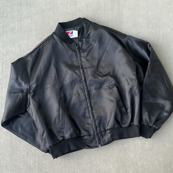 Vintage 90's Camel The Hard Pack U. S. Tour Black Full Zip Bomber Jacket… - Picture 3 of 4